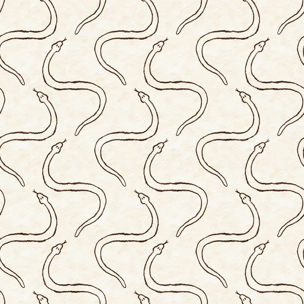 Niedliche Safari Schlange Wildtier Muster Für Babys Raumdekor Nahtloses Reptil — Stockfoto