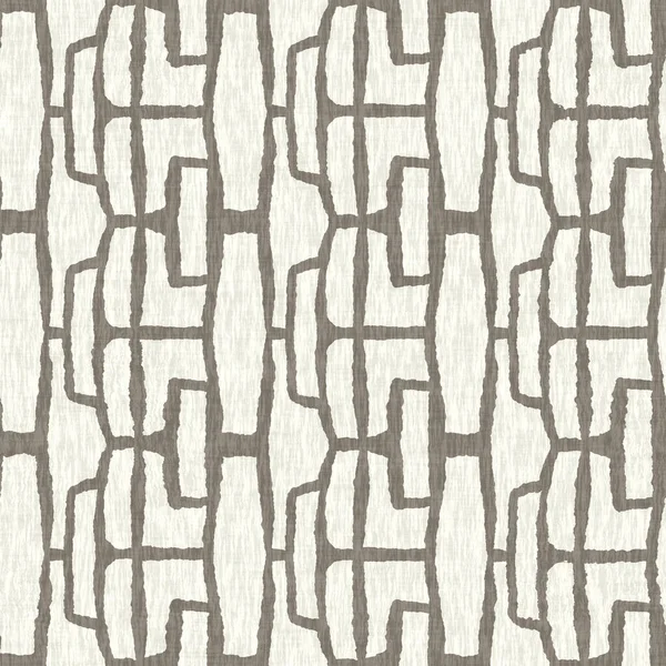 Tekstur Efek Linen Corat Coret Tangan Cetakan Dekorasi Abu Abu — Stok Foto