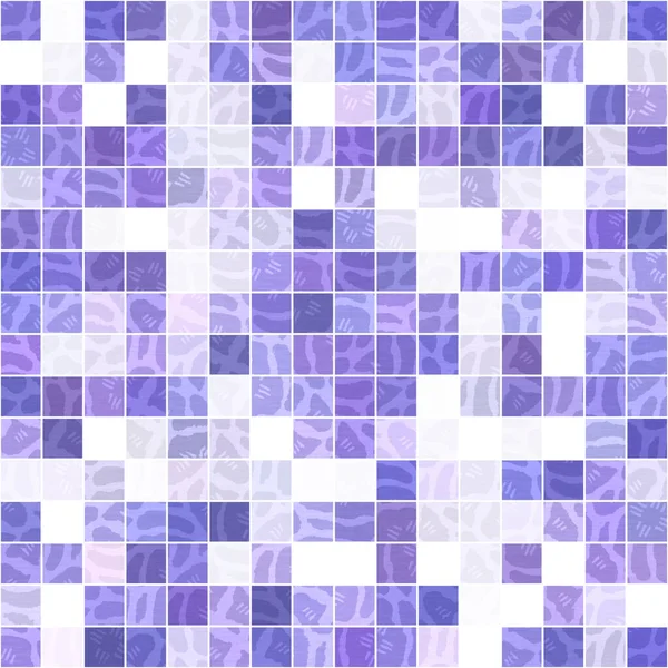 Winzige Lila Geometrische Mosaik Pixelraster Nahtlose Muster Moderne Quadratische Form — Stockfoto