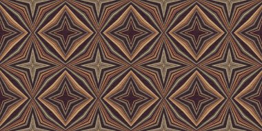 Topraksı renkler 60 'ların gerisinde geometrik, pürüzsüz sınır deseni, kahverengi tonda. Modern vintage jeo dokuma kumaş kenar süslemesi. Klasik kurdele pankartı