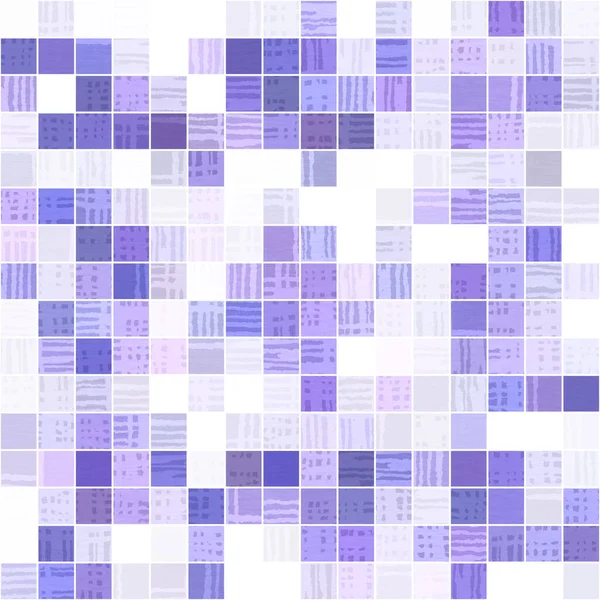微小的紫色几何马赛克象素网格无缝图案 现代正方形瓷砖的趋势纹理 2022年网格背景的颜色 高质量的Jpg栅格Swatch — 图库照片