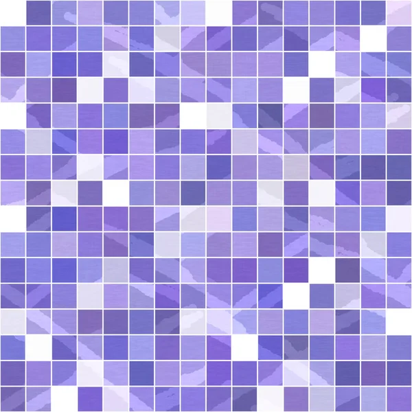 Patrón Sin Costura Diminuto Mosaico Geométrico Púrpura Rejilla Píxeles Moderna — Foto de Stock