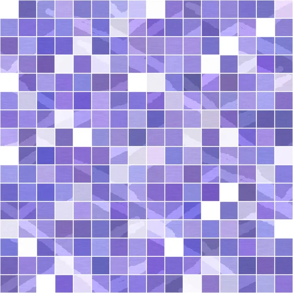 Tiny purple geometric mosaic pixel grid seamless pattern. Modern square shape tile trend texture. Color of the year 2022 grid background. High quality jpg raster swatch