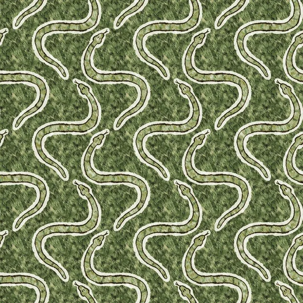 Cute Safari Snake Wild Animal Pattern Babies Room Decor Seamless — Stock Photo, Image