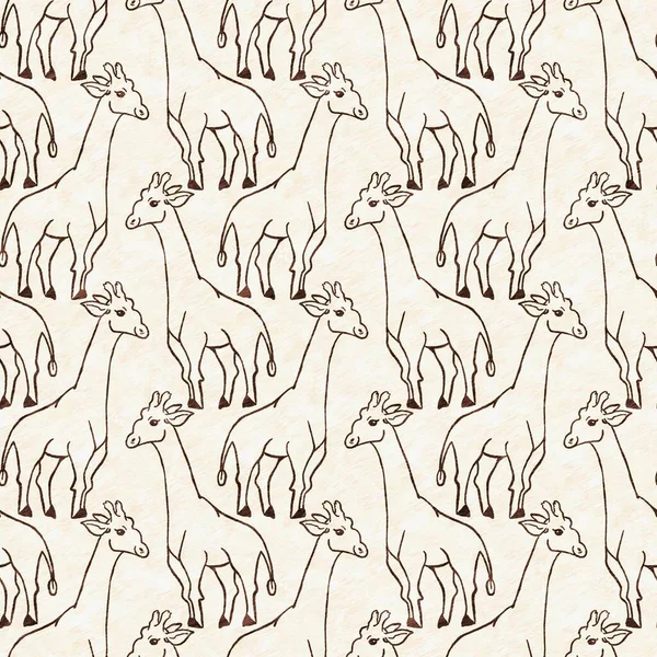 Modèle Animal Girafe Sauvage Safari Mignon Pour Décoration Chambre Des — Photo