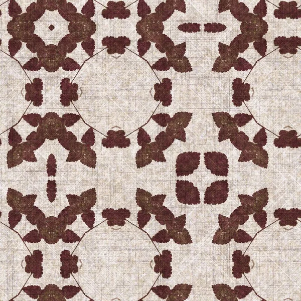 Foliage Brown Kaleidoscope Seamless Texture Pattern Trendy Optic Fresh Design — Foto de Stock