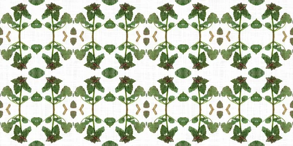 Foliage Kaleidoscope Seamless Border Pattern Trendy Optic Fresh Design Edging — Foto de Stock