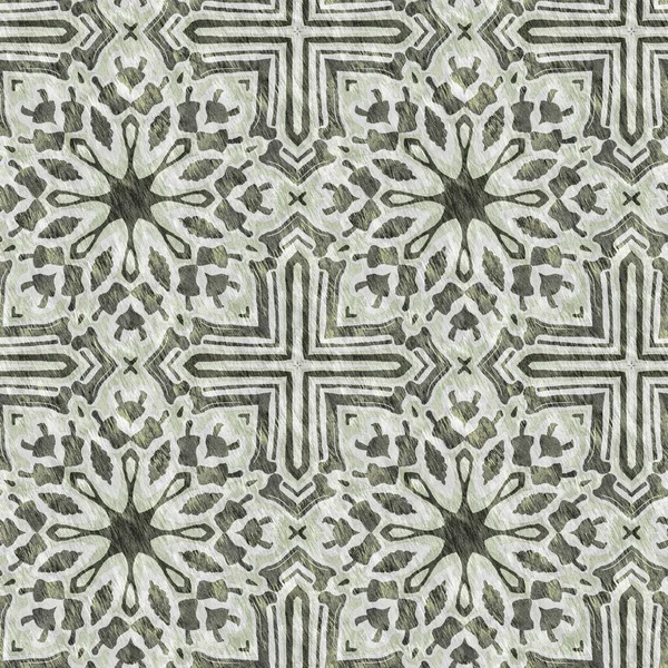 Mozaik geometrik yeşil, pürüzsüz doku deseni. Yazılı kumaş için modaya uygun kaleydoskop tasarımı. Sert soyut tekstil tasarımı