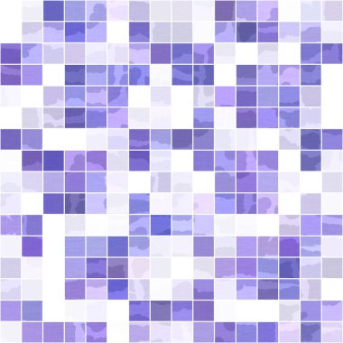 Küçük mor geometrik mozaik piksel ızgarası dikişsiz desen. Modern kare şekilli fayans dokusu. 2022 şebeke arka planının rengi. Yüksek kaliteli jpg raster örneği