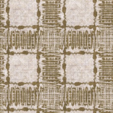 Sepia kahverengi geometrik tuval efekti pürüzsüz doku. Maddesel jeo-organik desen. Eski moda dekoratif tasarım