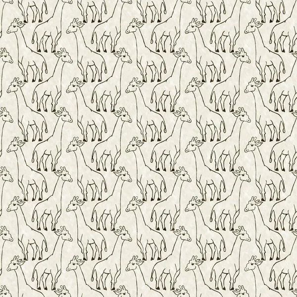Симпатичний Сафарі Дикий Візерунок Жирафа Тварин Декору Дитячої Кімнати Безшовний — стокове фото