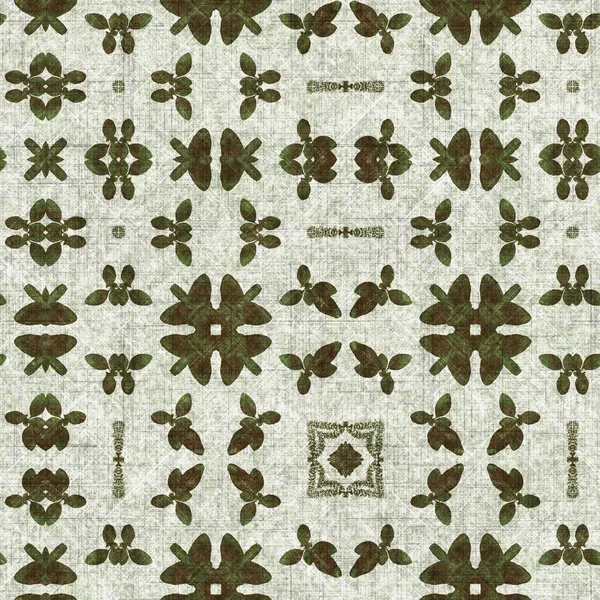 Foliage Green Kaleidoscope Seamless Texture Pattern Trendy Optic Fresh Design — Stock Photo, Image