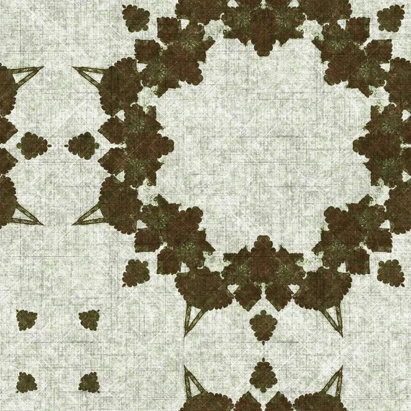 Foliage Green Kaleidoscope Seamless Texture Pattern Trendy Optic Fresh Design — Fotografia de Stock