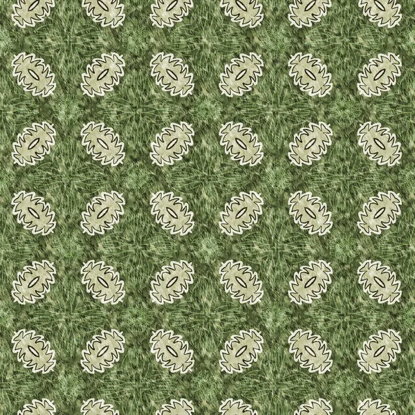 Mosaic Geometric Green Leopard Print Texture Pattern Trendy Kaleidoscope Woven — Foto Stock