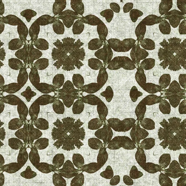 Foliage Green Kaleidoscope Seamless Texture Pattern Trendy Optic Fresh Design — Φωτογραφία Αρχείου