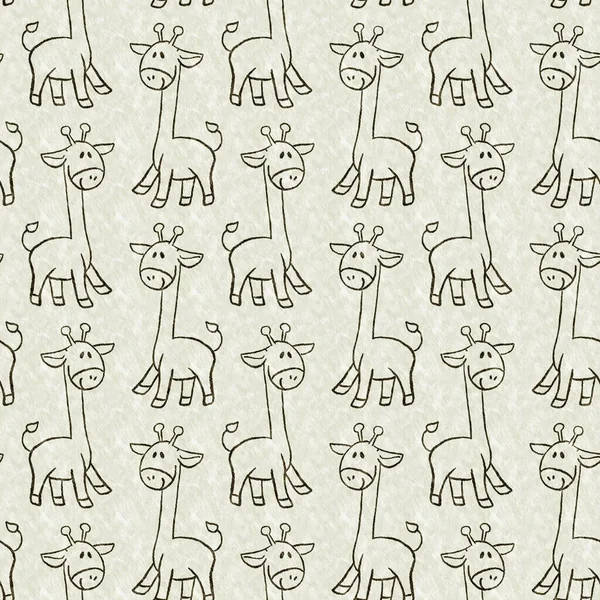 Cute Safari Wild Giraffe Animal Pattern Babies Room Decor Seamless — Stockfoto