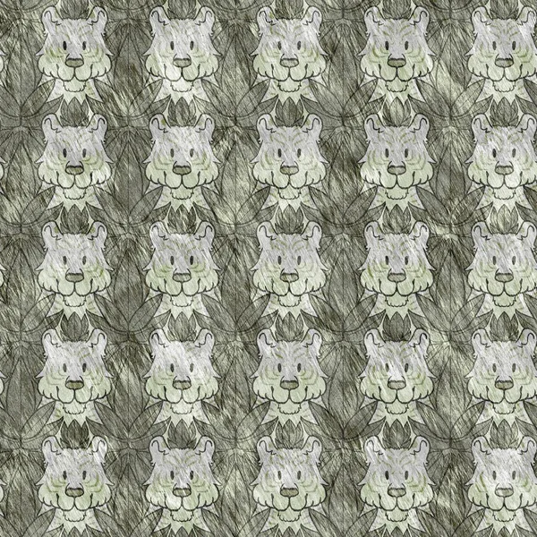 Bebek odası dekorasyonu için şirin bir safari vahşi kaplan deseni. Kusursuz büyük kedi kürklü yeşil desenli cinsiyet nötr iz tasarımı