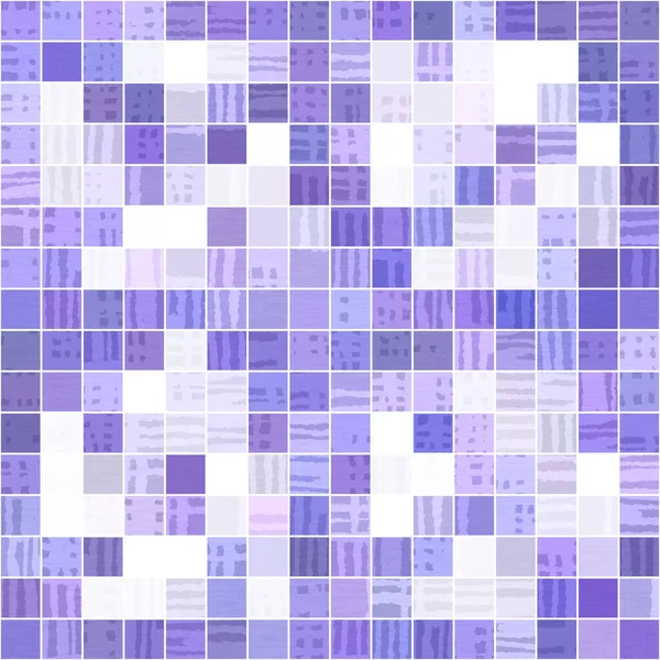 Tiny purple geometric mosaic pixel grid seamless pattern. Modern square shape tile trend texture. Color of the year 2022 grid background. High quality jpg raster swatch