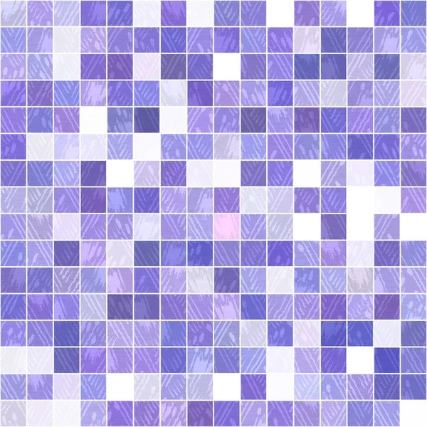 Tiny Purple Geometric Mosaic Pixel Grid Seamless Pattern Modern Square — Stock Photo, Image