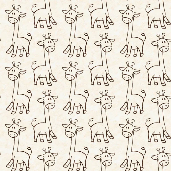 Padrão Animal Girafa Selvagem Safari Bonito Para Decoração Sala Bebês — Fotografia de Stock