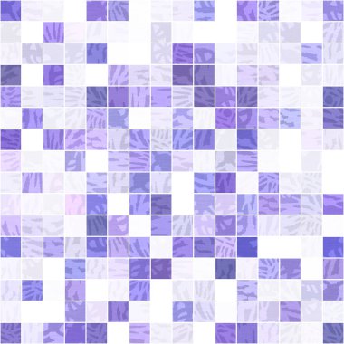 Küçük mor geometrik mozaik piksel ızgarası dikişsiz desen. Modern kare şekilli fayans dokusu. 2022 şebeke arka planının rengi. Yüksek kaliteli jpg raster örneği
