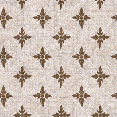 Doodle seamless hand drawn linen style pattern. Organic natural tone on tone design for throw pillow, soft furnishing. Modern sepia home decor