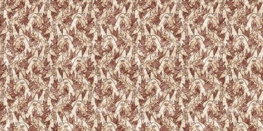 Bebek odası dekorasyonu için şirin bir safari vahşi zürafa sınırı. Kusursuz kürksüz kahverengi desenli cinsiyet nötr iz tasarımı.