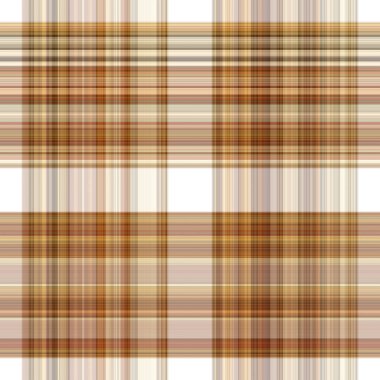 Woodland white tartan seamless pattern textile. Tonal autumnal forest plaid with organic texture. Background of orange stripe for rough wallpaper