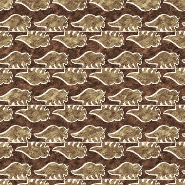 El çizimi Triceratops dinozor pürüzsüz desen. Bebek yuvası için cinsiyet Nötr Jurasik fosil silueti. Müze, nesli tükenme ve tekstil tasarımı için cinsiyet ayrımı yapılmamış ev dekorasyonu