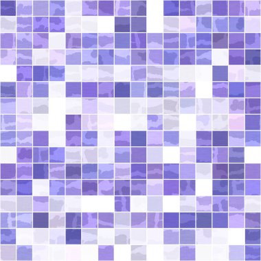 Küçük mor geometrik mozaik piksel ızgarası dikişsiz desen. Modern kare şekilli fayans dokusu. 2022 şebeke arka planının rengi. Yüksek kaliteli jpg raster örneği