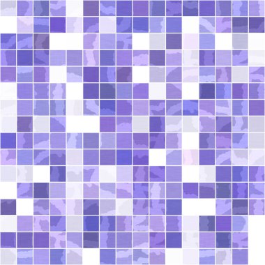 Küçük mor geometrik mozaik piksel ızgarası dikişsiz desen. Modern kare şekilli fayans dokusu. 2022 şebeke arka planının rengi. Yüksek kaliteli jpg raster örneği