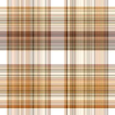 Woodland white tartan seamless pattern textile. Tonal autumnal forest plaid with organic texture. Background of orange stripe for rough wallpaper