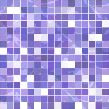 Küçük mor geometrik mozaik piksel ızgarası dikişsiz desen. Modern kare şekilli fayans dokusu. 2022 şebeke arka planının rengi. Yüksek kaliteli jpg raster örneği