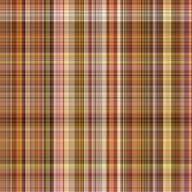 Woodland brown tartan seamless pattern textile. Tonal autumnal forest plaid with organic texture. Background of orange stripe for rough wallpaper
