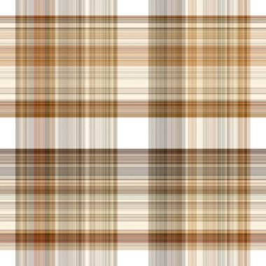 Woodland white tartan seamless pattern textile. Tonal autumnal forest plaid with organic texture. Background of orange stripe for rough wallpaper