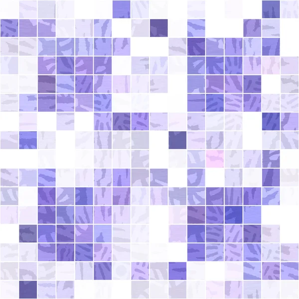 Tiny purple geometric mosaic pixel grid seamless pattern. Modern square shape tile trend texture. Color of the year 2022 grid background. High quality jpg raster swatch