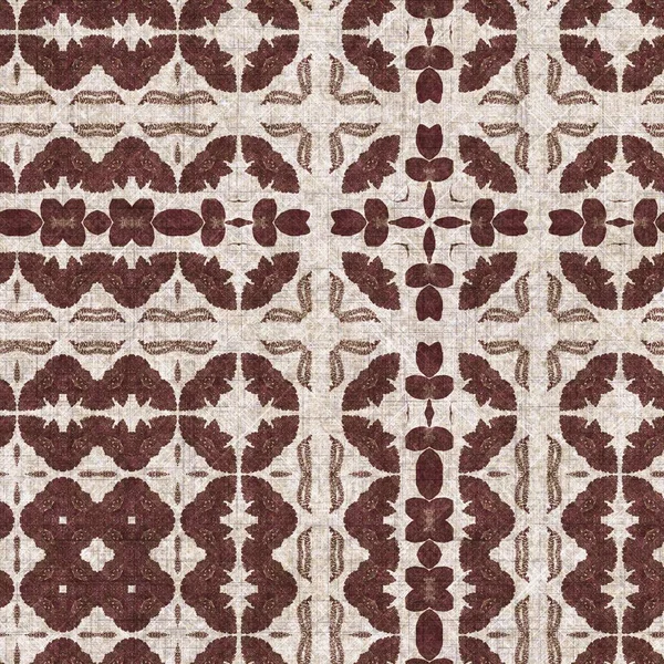 Foliage Brown Kaleidoscope Seamless Texture Pattern Trendy Optic Fresh Design — ストック写真