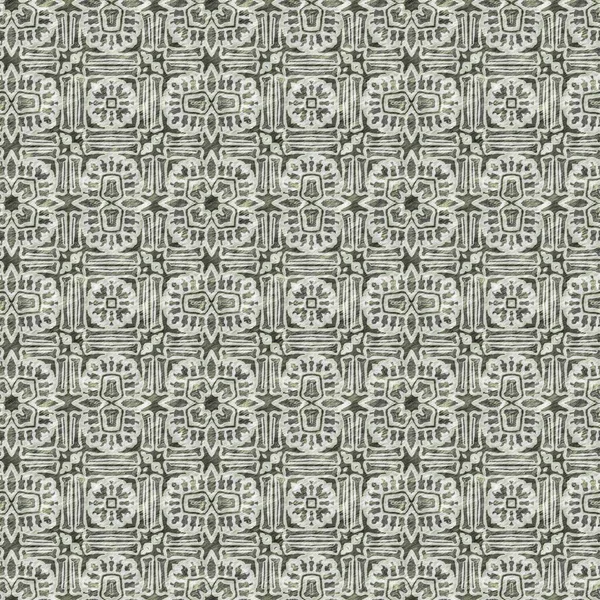 Mosaic Geometric Green Seamless Texture Pattern Trendy Kaleidoscope Woven Design — Stock Photo, Image