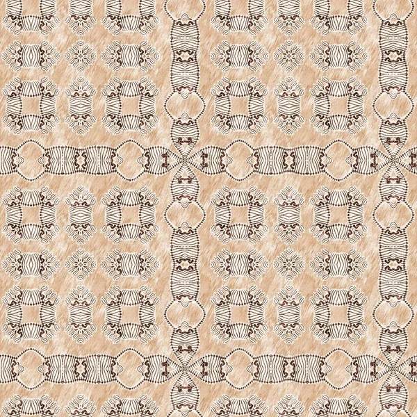 Mosaic Geometric Dark Brown Seamless Texture Pattern Trendy Kaleidoscope Woven — Fotografia de Stock