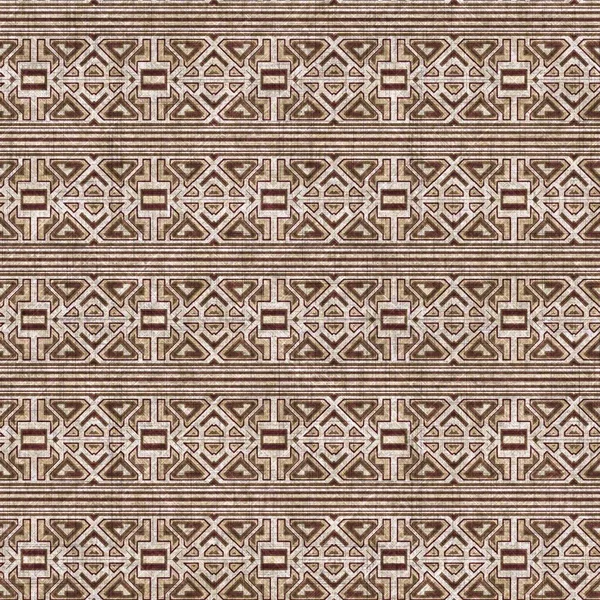 塞皮亚褐色几何帆布效果无缝质感 物性地质有机模式 耐磨老式装饰设计 — 图库照片