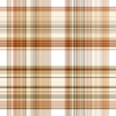 Woodland white tartan seamless pattern textile. Tonal autumnal forest plaid with organic texture. Background of orange stripe for rough wallpaper