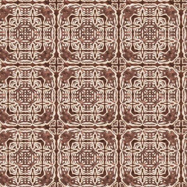 Mosaic Geometric Dark Brown Seamless Texture Pattern Trendy Kaleidoscope Woven — Foto Stock