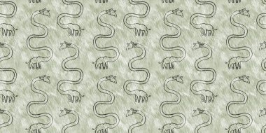 Bebek odası dekorasyonu için şirin bir safari vahşi zürafa sınırı. Kusursuz kürksüz yeşil desenli cinsiyet nötr iz tasarımı