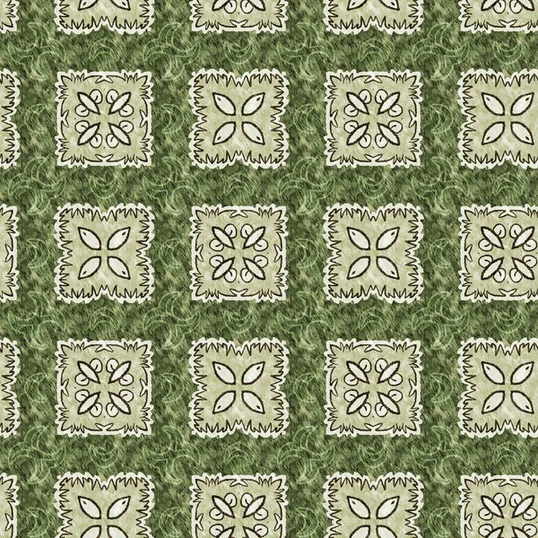 Мозаїчний Геометричний Зелений Леопард Друку Текстурний Візерунок Модний Калейдоскоп Тканий — стокове фото