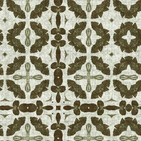 Foliage Green Kaleidoscope Seamless Texture Pattern Trendy Optic Fresh Design — Stock Photo, Image