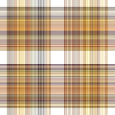 Woodland white tartan seamless pattern textile. Tonal autumnal forest plaid with organic texture. Background of orange stripe for rough wallpaper