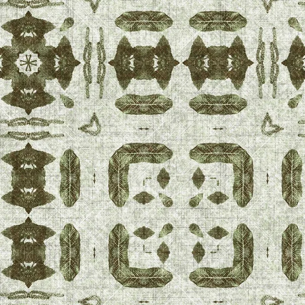 Foliage Green Kaleidoscope Seamless Texture Pattern Trendy Optic Fresh Design — Φωτογραφία Αρχείου