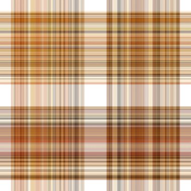 Woodland white tartan seamless pattern textile. Tonal autumnal forest plaid with organic texture. Background of orange stripe for rough wallpaper