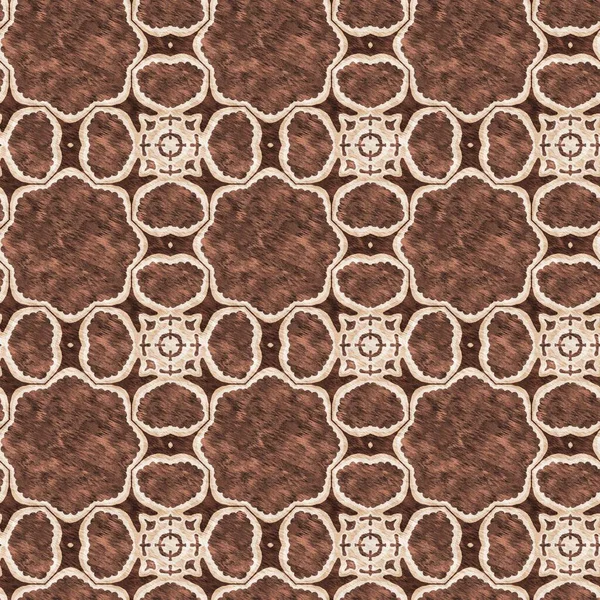 Mosaic Geometric Dark Brown Seamless Texture Pattern Trendy Kaleidoscope Woven — 스톡 사진