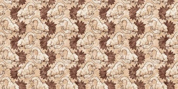 Cute Safari Wild Giraffe Animal Border Babies Room Decor Seamless — Zdjęcie stockowe